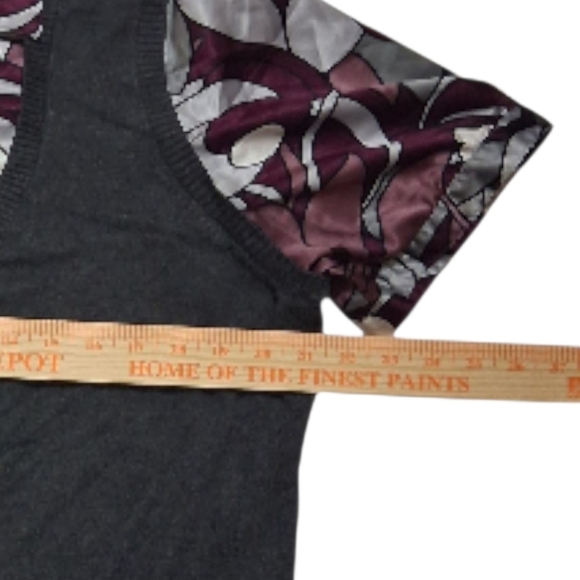 SALE EUC apt. 9 Sz. 2XL Dark Gray/Purple Faux Vest/Blouse - Picture 5 of 10